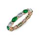 5 - Madison 5x3 mm Oval Diamond and Emerald Eternity Band 