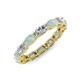 5 - Madison 5x3 mm Oval Diamond and Opal Eternity Band 