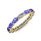 5 - Madison 5x3 mm Oval Lab Grown Diamond and Tanzanite Eternity Band 