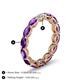 6 - Madison 5x3 mm Oval Lab Grown Diamond and Amethyst Eternity Band 