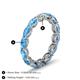 6 - Madison 5x3 mm Oval Lab Grown Diamond and Blue Topaz Eternity Band 