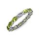 5 - Madison 5x3 mm Oval Lab Grown Diamond and Peridot Eternity Band 