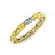 5 - Madison 5x3 mm Oval Lab Grown Diamond and Yellow Sapphire Eternity Band 