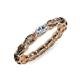 5 - Madison 5x3 mm Oval Lab Grown Diamond and Smoky Quartz Eternity Band 