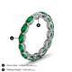 6 - Madison 5x3 mm Oval Lab Grown Diamond and Emerald Eternity Band 