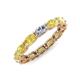 5 - Madison 5x3 mm Oval Lab Grown Diamond and Yellow Sapphire Eternity Band 