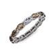 5 - Madison 5x3 mm Oval Lab Grown Diamond and Smoky Quartz Eternity Band 