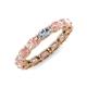 5 - Madison 5x3 mm Oval Lab Grown Diamond and Morganite Eternity Band 