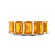 1 - Brianna 2.75 ctw Emerald Shape Citrine (6X4 mm) Five Stone Wedding Band 