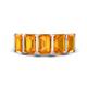 1 - Brianna 2.75 ctw Emerald Shape Citrine (6X4 mm) Five Stone Wedding Band 