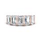 1 - Brianna 2.75 ctw Emerald Shape Moissanite (6X4 mm) Five Stone Wedding Band 