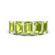 1 - Brianna 3.50 ctw Emerald Shape Peridot (6X4 mm) Five Stone Wedding Band 