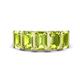 1 - Brianna 3.50 ctw Emerald Shape Peridot (6X4 mm) Five Stone Wedding Band 