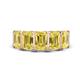 1 - Brianna 3.00 ctw Emerald Shape Yellow Sapphire (6X4 mm) Five Stone Wedding Band 