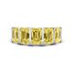 1 - Brianna 3.00 ctw Emerald Shape Yellow Sapphire (6X4 mm) Five Stone Wedding Band 