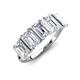 3 - Brianna 3.50 ctw Emerald Shape Lab Grown Diamonds (6X4 mm) Five Stone Wedding Band 