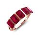 3 - Brianna 3.00 ctw Emerald Shape Ruby (6X4 mm) Five Stone Wedding Band 