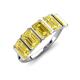 3 - Brianna 3.00 ctw Emerald Shape Yellow Sapphire (6X4 mm) Five Stone Wedding Band 