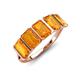 3 - Brianna 2.75 ctw Emerald Shape Citrine (6X4 mm) Five Stone Wedding Band 