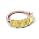 5 - Brianna 3.00 ctw Emerald Shape Yellow Sapphire (6X4 mm) Five Stone Wedding Band 