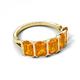 5 - Brianna 2.75 ctw Emerald Shape Citrine (6X4 mm) Five Stone Wedding Band 