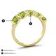 4 - Brianna 3.50 ctw Emerald Shape Peridot (6X4 mm) Five Stone Wedding Band 