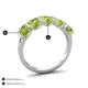 4 - Brianna 3.50 ctw Emerald Shape Peridot (6X4 mm) Five Stone Wedding Band 