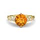1 - Iyana 2.08 ctw Citrine (8.00 mm) accented Natural Diamonds Engagement Ring 