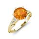 3 - Iyana 2.08 ctw Citrine (8.00 mm) accented Natural Diamonds Engagement Ring 