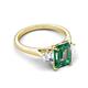 5 - Triada 2.29 ctw Emerald Shape Created Alexandrite (8X6 mm) accented Trapezoid Shape Lab Grown Diamonds Engagement Ring 
