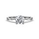 1 - Nuria Semi Mount Solitaire Plus with accented Natural Diamonds Engagement Ring 