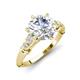 3 - Iyana 2.18 ctw IGI Certified Lab Grown Diamond (8.00 mm) accented Natural Diamonds Engagement Ring 