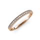 3 - Aleen 0.25 ctw Natural Diamonds (1.30 mm) Wedding Band 