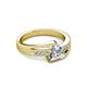 4 - Medora 1.09 ctw IGI Certified Trillion shape Lab Grown Diamond (7.00 mm) accented Natural Diamonds Engagement Ring 