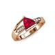 5 - Medora 1.34 ctw Trillion shape Created Ruby (7.00 mm) accented Natural Diamonds Engagement Ring 
