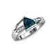 5 - Medora 1.59 ctw Trillion shape London Blue Topaz (7.00 mm) accented Natural Diamonds Engagement Ring 