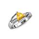 5 - Medora 0.99 ctw Trillion shape Citrine (7.00 mm) accented Natural Diamonds Engagement Ring 