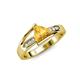 5 - Medora 0.99 ctw Trillion shape Citrine (7.00 mm) accented Natural Diamonds Engagement Ring 