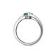 6 - Medora 1.04 ctw Trillion shape Created Emerald (7.00 mm) accented Natural Diamonds Engagement Ring 