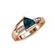 5 - Medora 1.59 ctw Trillion shape London Blue Topaz (7.00 mm) accented Natural Diamonds Engagement Ring 