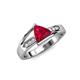 5 - Medora 1.34 ctw Trillion shape Created Ruby (7.00 mm) accented Natural Diamonds Engagement Ring 