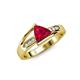 5 - Medora 1.34 ctw Trillion shape Created Ruby (7.00 mm) accented Natural Diamonds Engagement Ring 