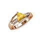 5 - Medora 0.99 ctw Trillion shape Citrine (7.00 mm) accented Natural Diamonds Engagement Ring 