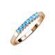 3 - Evia 0.70 ctw Blue Topaz (2.50 mm) Seven Stone Wedding Band 