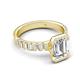 4 - Dionne Semi Mount Solitaire Plus with accented Baguette Shape Lab Grown Diamonds Engagement Ring 