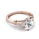 4 - Iyana Semi Mount Solitaire Plus with accented Natural Diamonds Engagement Ring 