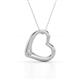 1 - Valentina Lab Grown Diamond Open Floating Heart Women Pendant Necklace 