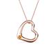1 - Valentina Citrine Open Floating Heart Women Pendant Necklace 