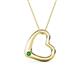 1 - Valentina Green Garnet Open Floating Heart Women Pendant Necklace 