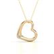 1 - Valentina Natural Diamond Open Floating Heart Women Pendant Necklace 